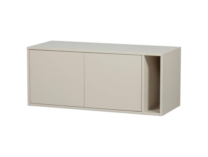 Livetastic Lowboard Settle down, Grau, Holz, Kiefer, 1 Fächer, 108x45x44 cm, stehend, spiegelbildliche Montage möglich, Holzmöbel, Kleinmöbel Holz, Holzkommoden, Lowboards Holz
