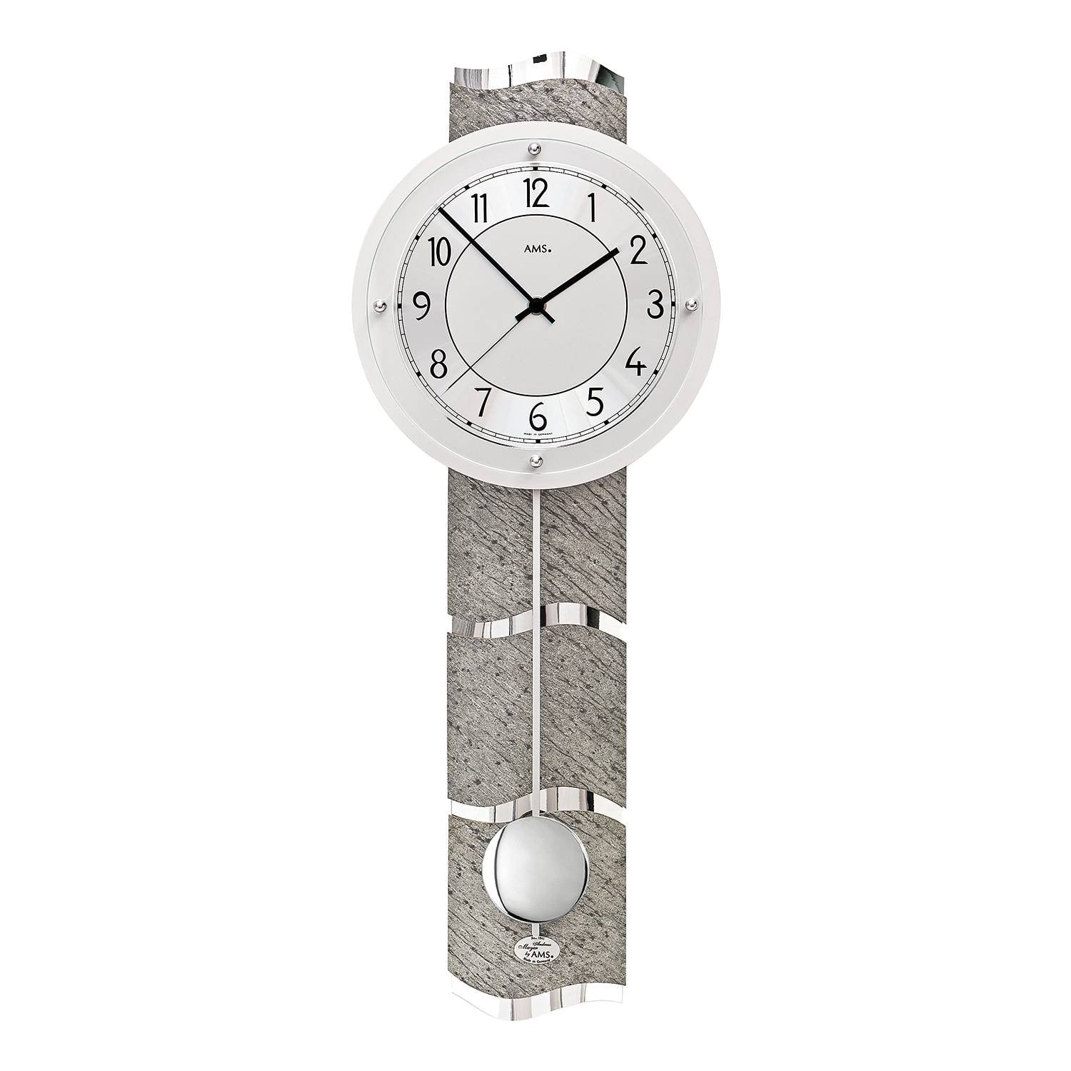 home24 Slingerklok Bult Grijs Aluminium B/D/H: 66 x 24 x 10 cm