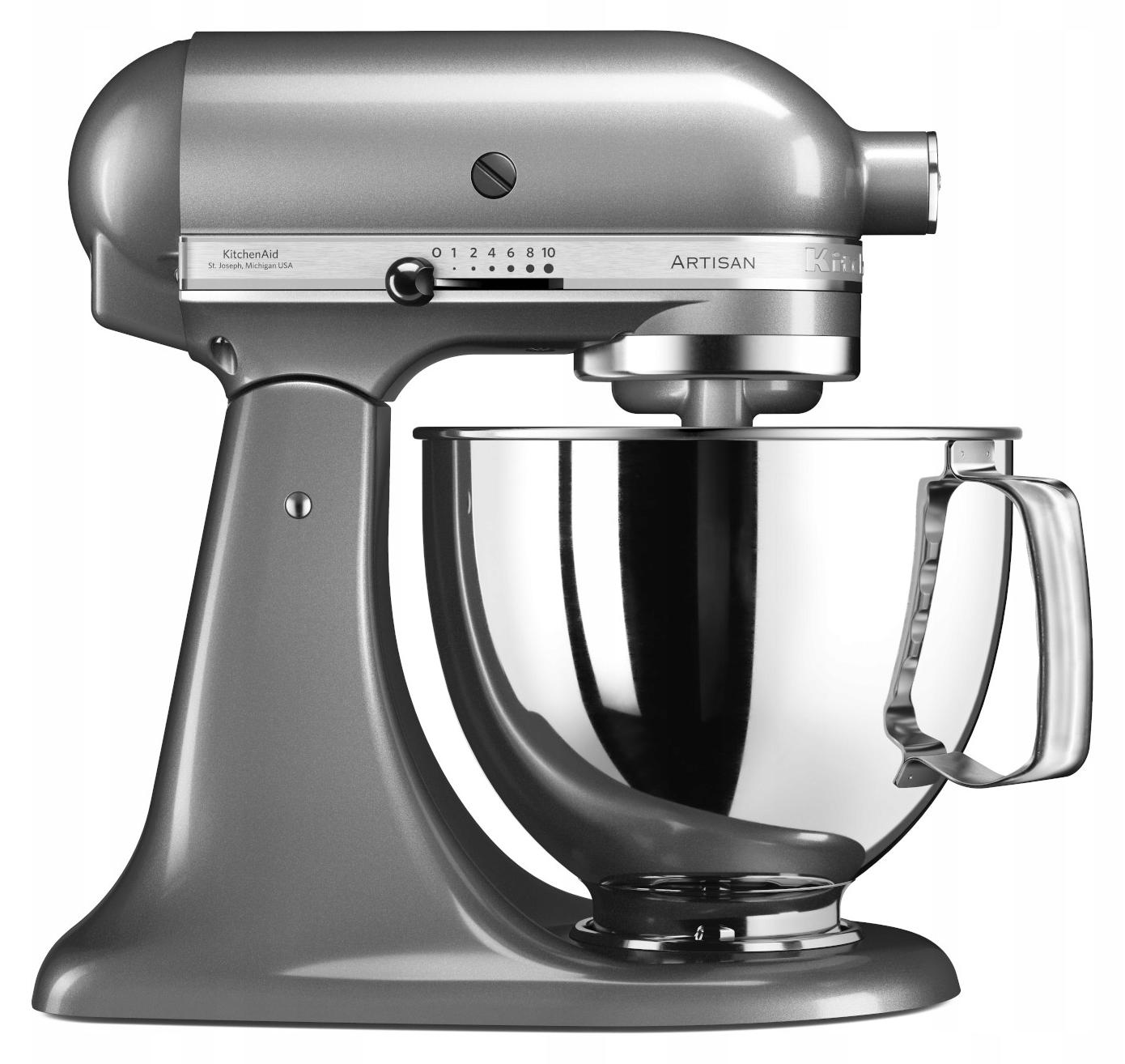 Kitchenwaid Artisan Mixer aus Metall 4,8 l Hellgrau, Planetenbewegung KitchenAid