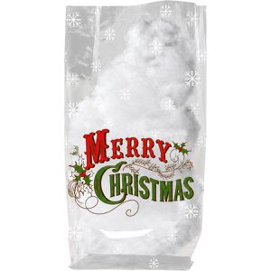 Ursus Geschenktüte 5890000, Merry Christmas, transparent, Bodenbeutel, 115 x 190mm, PP, 10 Stück