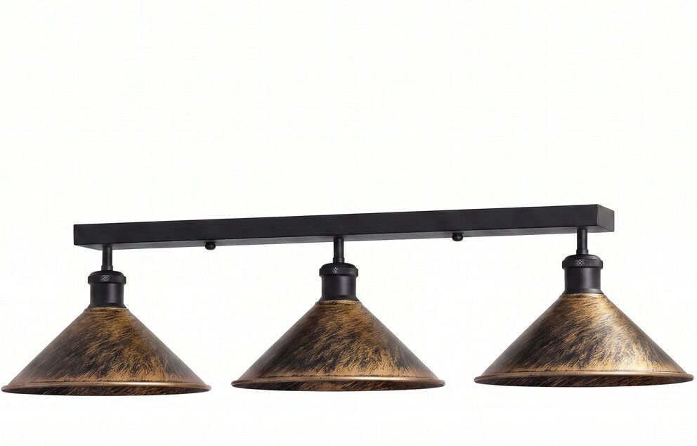 Longshore Tides Menoher Flush Mount Brushed Copper 25cm H X 50cm W X 18cm D