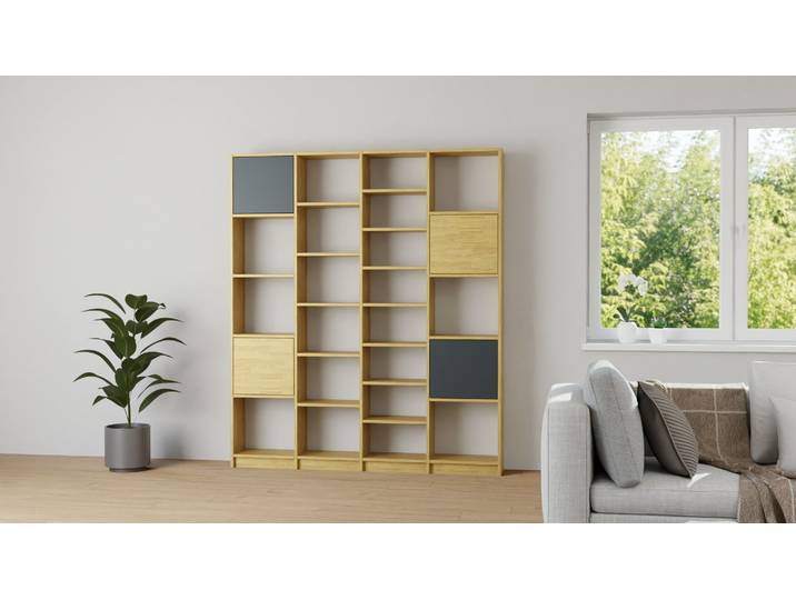 Bibliothèque moderne sur-mesure Pickawood Chêne Naturel huilé