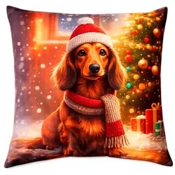 Collection Noblesse Kissen Dackel 35 x cm Polyester Bunt