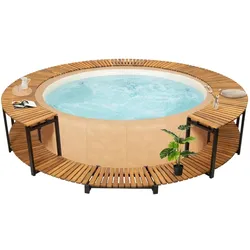 vidaXL Whirlpool-Verkleidung 273x53 cm Akazie Massivholz