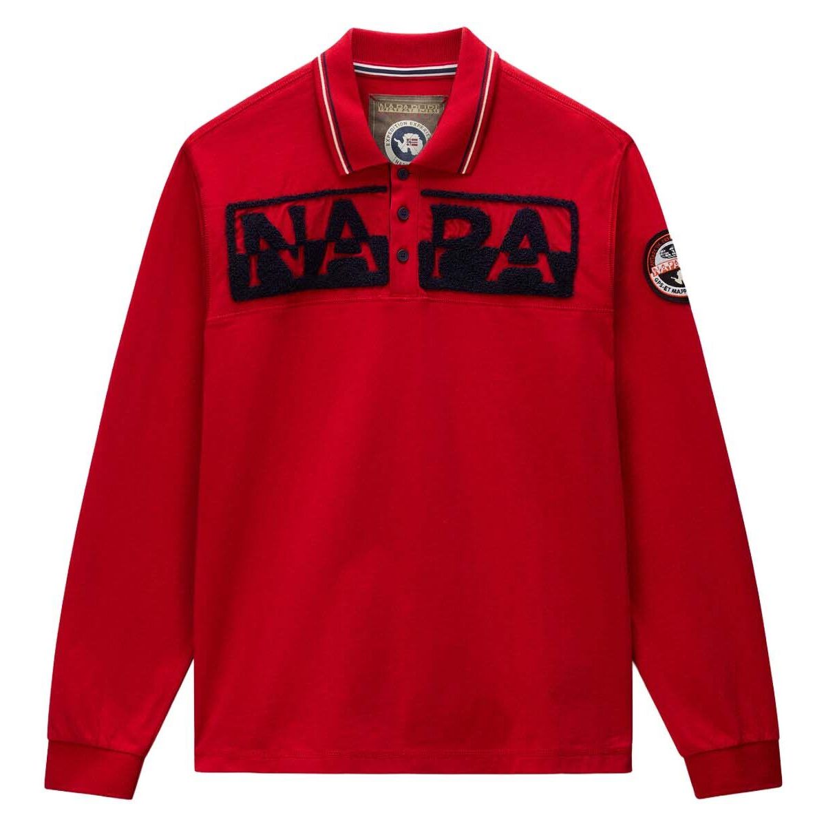 Napapijri E-archive Polo LS haute red r1f (R1F) XL NP0A8AMDR1F1007