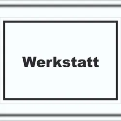 HB-Druck Werkstatt Schild mit Text Handwerk Reparatur waagerecht A6 (105x148mm)