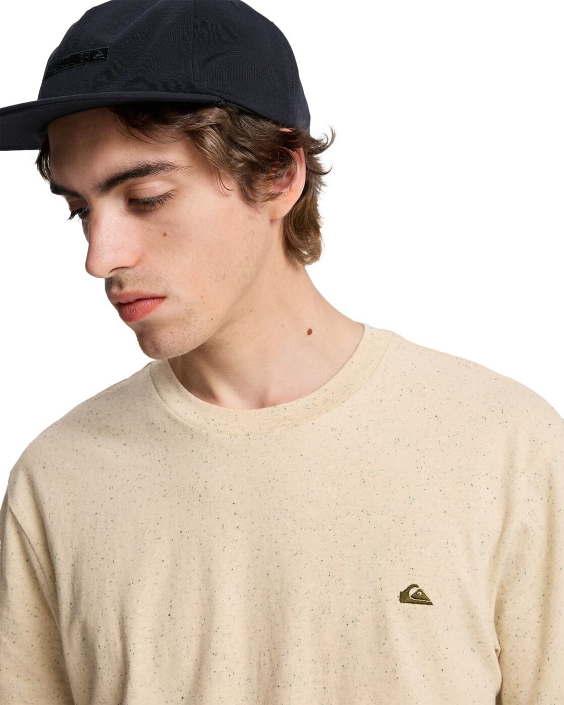 T-Shirt QUIKSILVER "Mw Neps", Herren, Gr. S, beige (bone weiß), Obermaterial: 97% Baumwolle, 3% Polyester., Shirts T-Shirt bone weiß S
