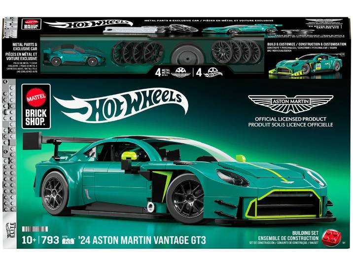 Mattel Brick Shop Hot Wheels '24 Aston Martin Vantage GT3