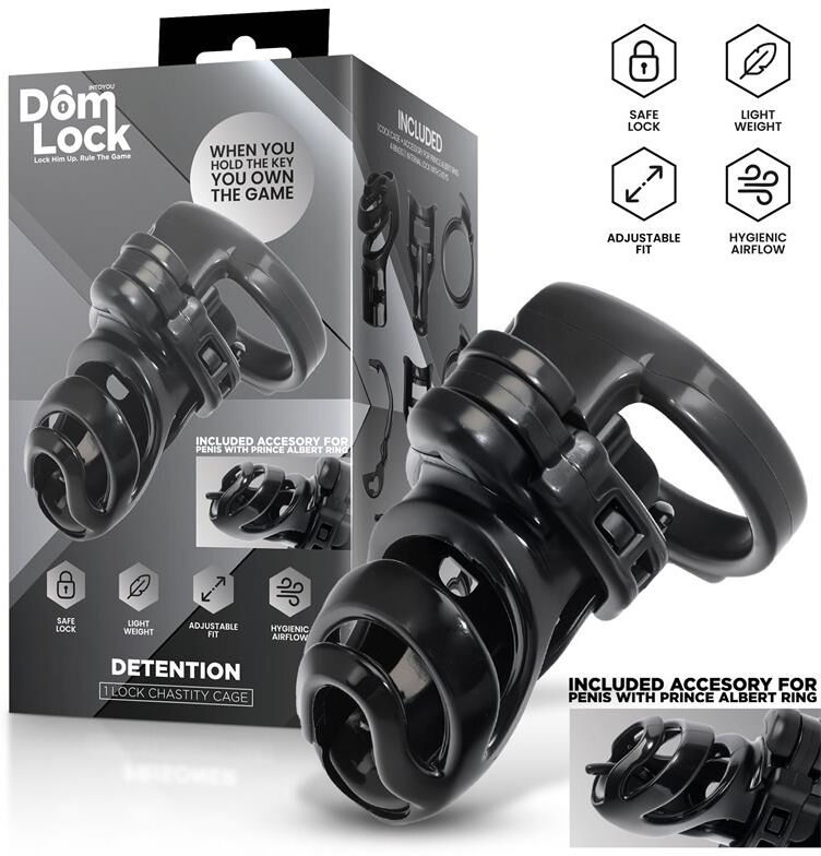 DOMLOCK Cage pour pénis avec accessoire Prince Albert