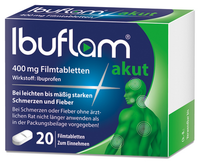 A. Nattermann & Cie GmbH IBUFLAM akut 400 mg Filmtabletten 20 St 04100218