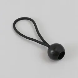 10 Spanngummis mit Kugel 120 mm | schwarz, Latex