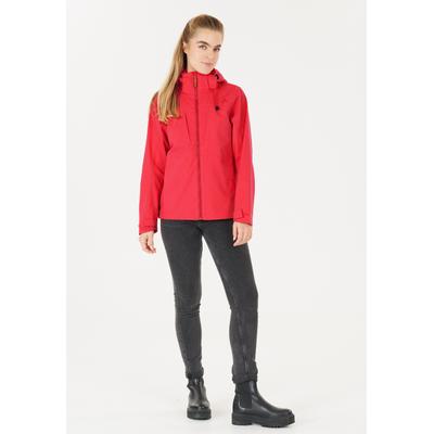 Outdoorjacke WHISTLER "Downey", Damen, Gr. 42, rot, 65% Polyester, 35% Baumwolle, unifarben, normal, hoch geschlossener Ausschnitt, Jacken Outdoorjacke, mit getapten Nähten