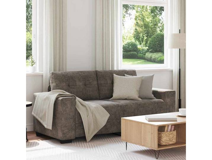 vidaXL Zweisitzer-Sofa Dunkelgrau 140 cm Kunstleder