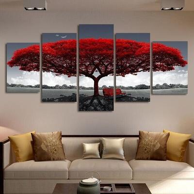 Modern Living Room Decor, Canvas Print Paintings, Landscape Pictures Wall Art Stunning 5 Panel Canvas Artwork For Home Modern Living Room Decor, Canvas Print Paintings, Landscape Pictures Wall Art Stunning 5 Panel Canvas Artwork For Home