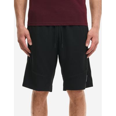 Shorts LONSDALE "AUCKLAND", Herren, Gr. XL, N-Gr, schwarz (schwarz, weiß), Obermaterial: 100% Polyester, Hosen Shorts, sportlicher Stil, für Sportmode und Streetwear, bequeme Passform