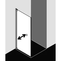 Kermi Seitenwand Raya TBR 0780x1850, silber hochglanz, ESG klar, RATBR07818VAK RATBR07818VAK