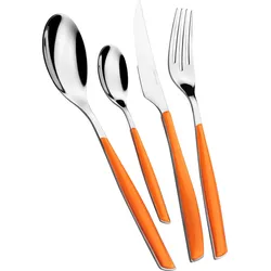Glamour Besteckset, orange, 24-teilig