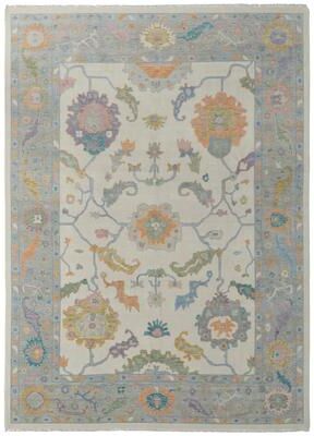 Grand Bazaar Larson Hand Knotted Floral & Botanical Transitional Area Rug