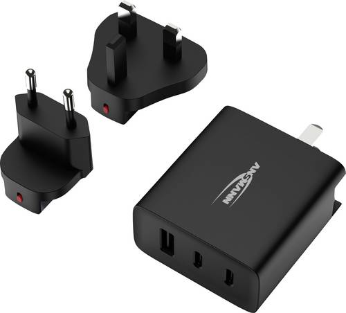 Ansmann USB-Ladegerät Travel Charger TC315 / 3A / 15,5W / 3 Port USB Ladegerät 15.5W USB-A Buchse Smart IC Schwarz Innenbereich