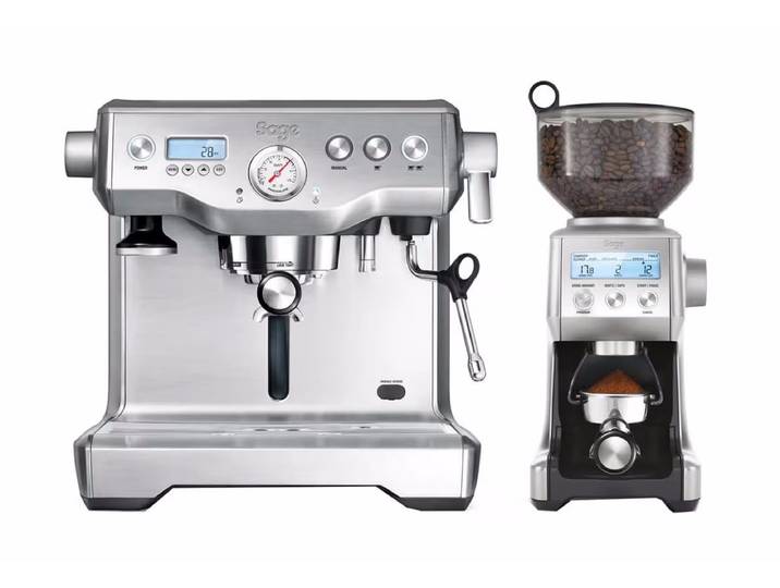 Sage the Dynamic Duo Grau Espressomaschine – Siebträgermaschine/Espressomaschine – edelstahl