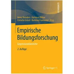 Empirische Bildungsforschung, Fachbücher von Heinz Reinders, Hartmut Ditton, Burkhard Gniewosz, Cornelia Gräsel