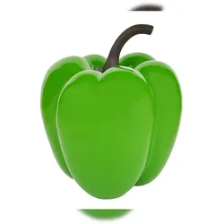 Deko-Paprika in Grün aus robustem Fiberglas, Größe XS - E2245-S1-GZG
