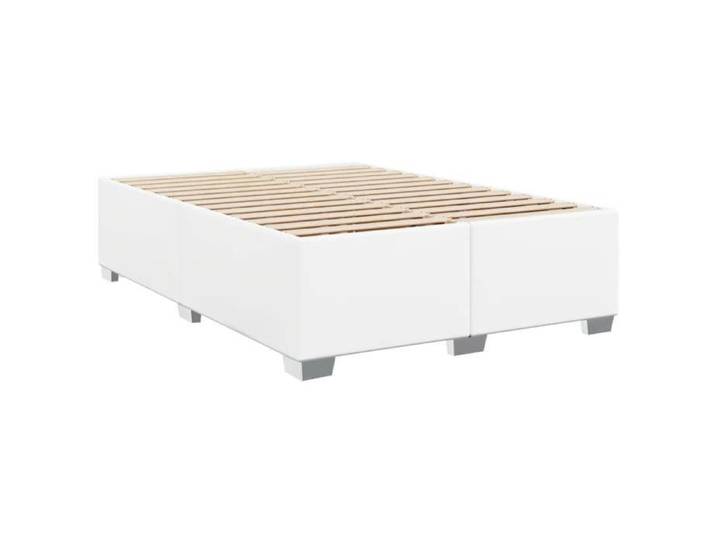 Blanc Lit 2 Personnes：140x190 cm - Cadre robust - Pour sommeil - Cadre de lit - blanc 140x190 cm similicuir 8393248538