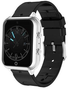 Inspired Deals M5 4G Smart Watch With SIM, GPS, Health Monitoring & Fitness Tracking black Silver