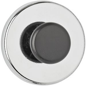 Maul Magnete 61549, silber / schwarz, Ø 51 mm, Höhe 24 mm, mit Griffknopf