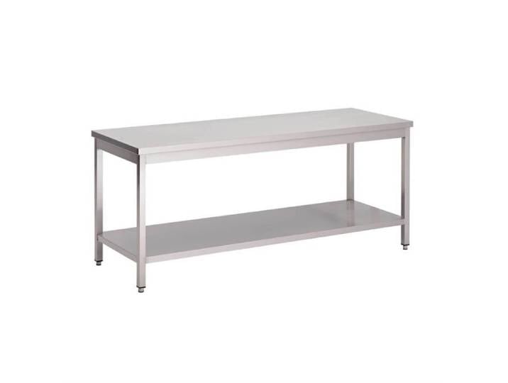 Table de préparation inox 304 avec étagère basse Gastro M 85x180x70cm