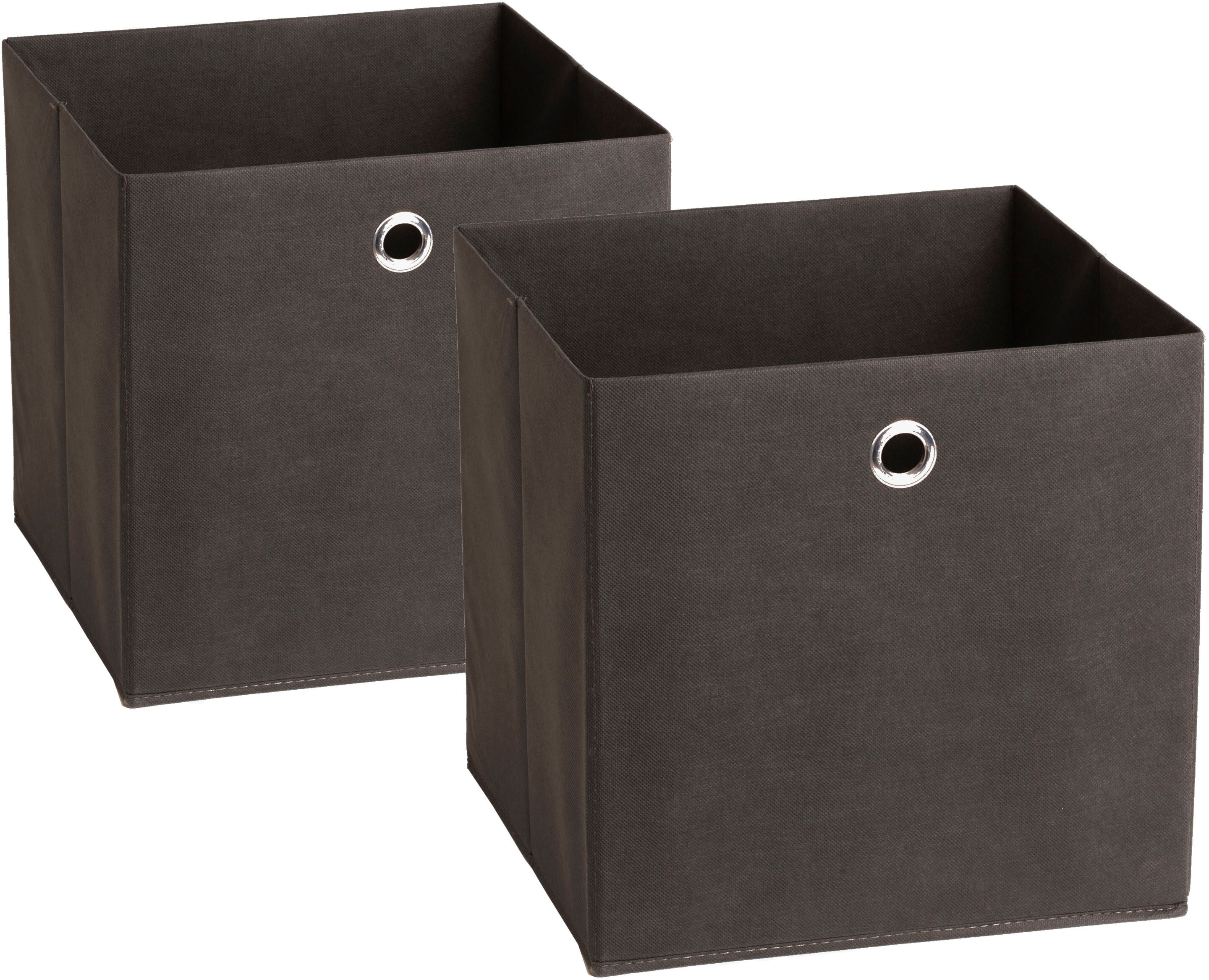Faltbox SCHILDMEYER "Box", grau (anthrazit), Pappe, Vlies, Aufbewahrungsboxen, Faltbox, Solide Verarbeitung - Dieses Produkt ist in Deutschland gefertigt anthrazit Einheitsgröße