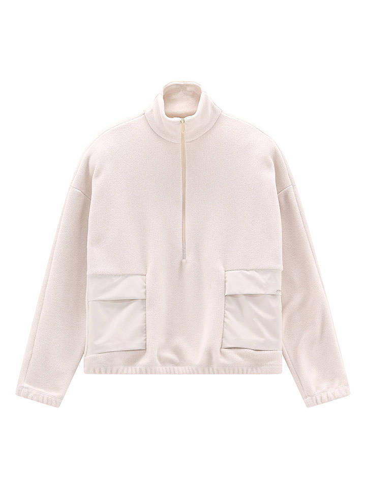 Jeanne Baret Fleecepullover "Rochefort" in Creme - 42