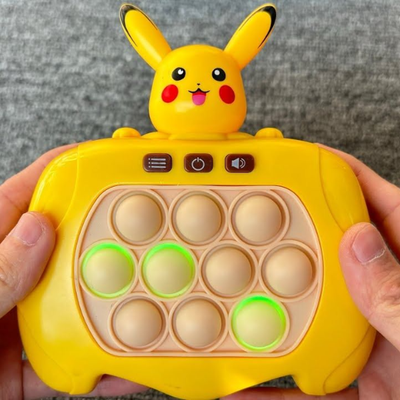 JoyToys Electronic Pop It Pro Game, Quick Push Bubble Fidget Toy   Anti Stress Relief For Adults & Kids yellow