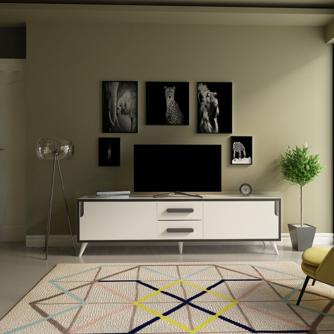 Fjørde & Co Yvonne Tv Stand for Tv's up to 70" White 70"