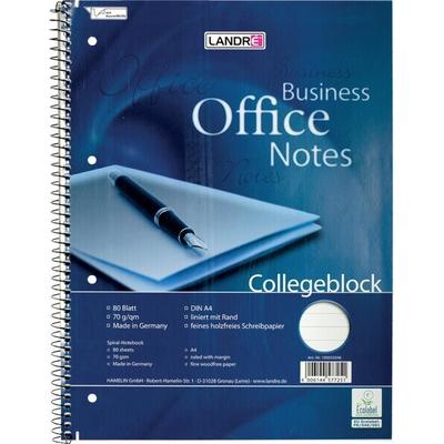 HAMELIN Collegeblock Work, A4+, liniert, 80 Blatt, Rand links, 70g/qm, holzfrei, 4x gelocht, Microperforiert