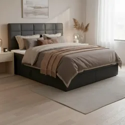 Boxspringbett Aria Dunkelgrau ca. 180x200 cm mit Topper