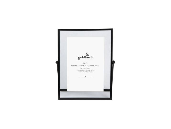 Bilderrahmen GOLDBUCH Loft, 10 x 15 cm , schwarz, B:16cm H:20,5cm, Glas, Metall, Bilderrahmen, Bilderrahmen