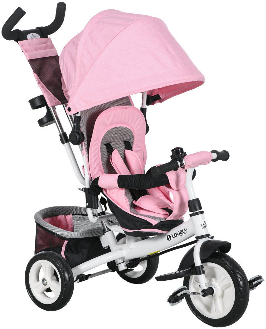 HOMCOM Pedal Ride On Toy Pink