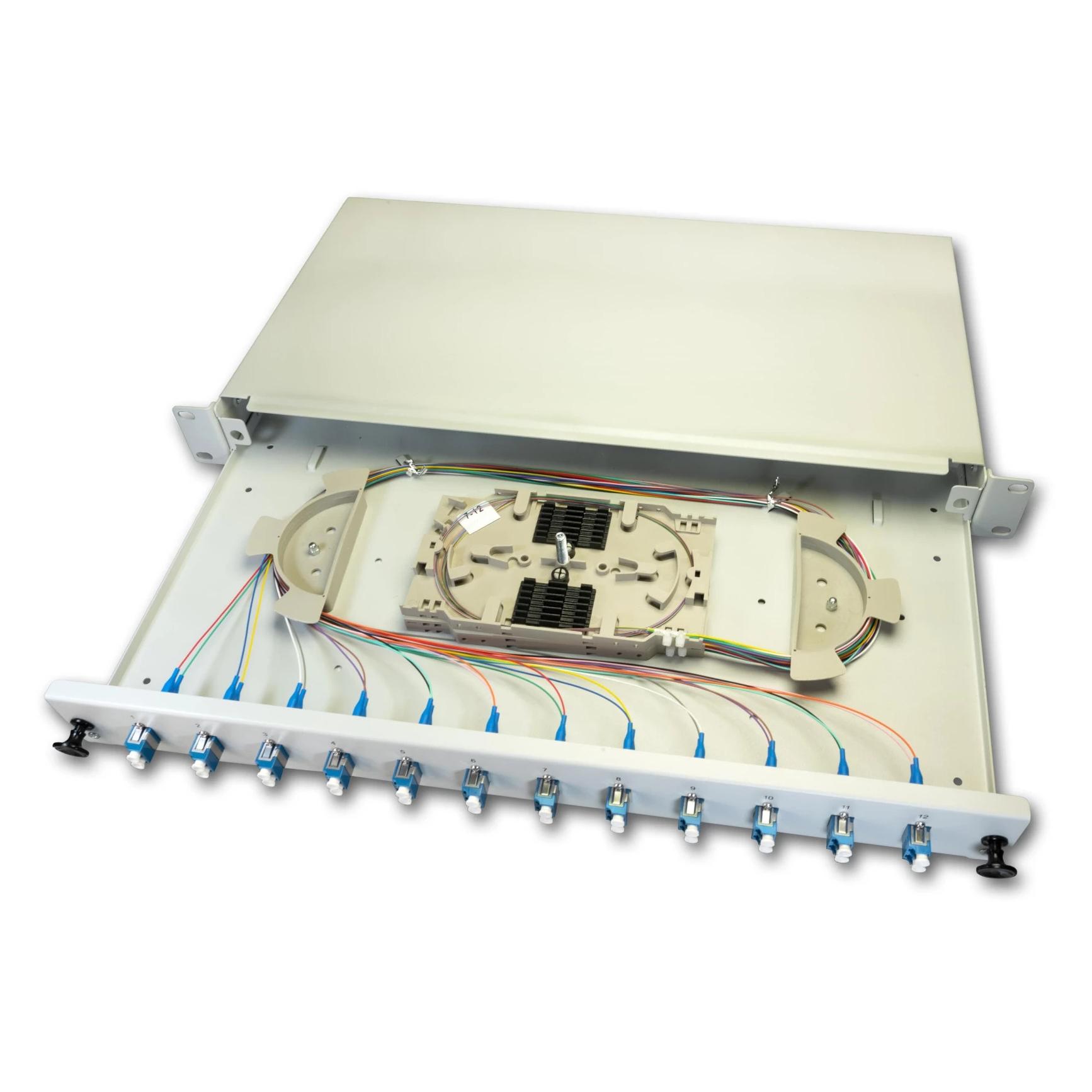 Wirewin Spleissbox 24 Fasern, 12x DLC/APC SM, 9/125µm OS2 Pigtail (Spleissbox) (SPBOX 24E09 OS2 DLC/APC)