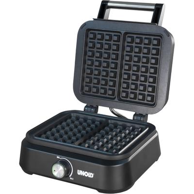 UNOLD Waffeleisen "48275", schwarz, B:28,6cm H:13,3cm T:29,2cm, Waffeleisen, Belgisches Waffeleisen Brüssel