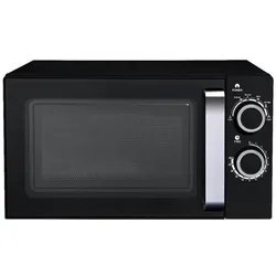 Silva MW-C 25.2 Mikrowelle, 700 W, 20 L, Keramikboden ohne Drehtel, Mikrowelle, Schwarz