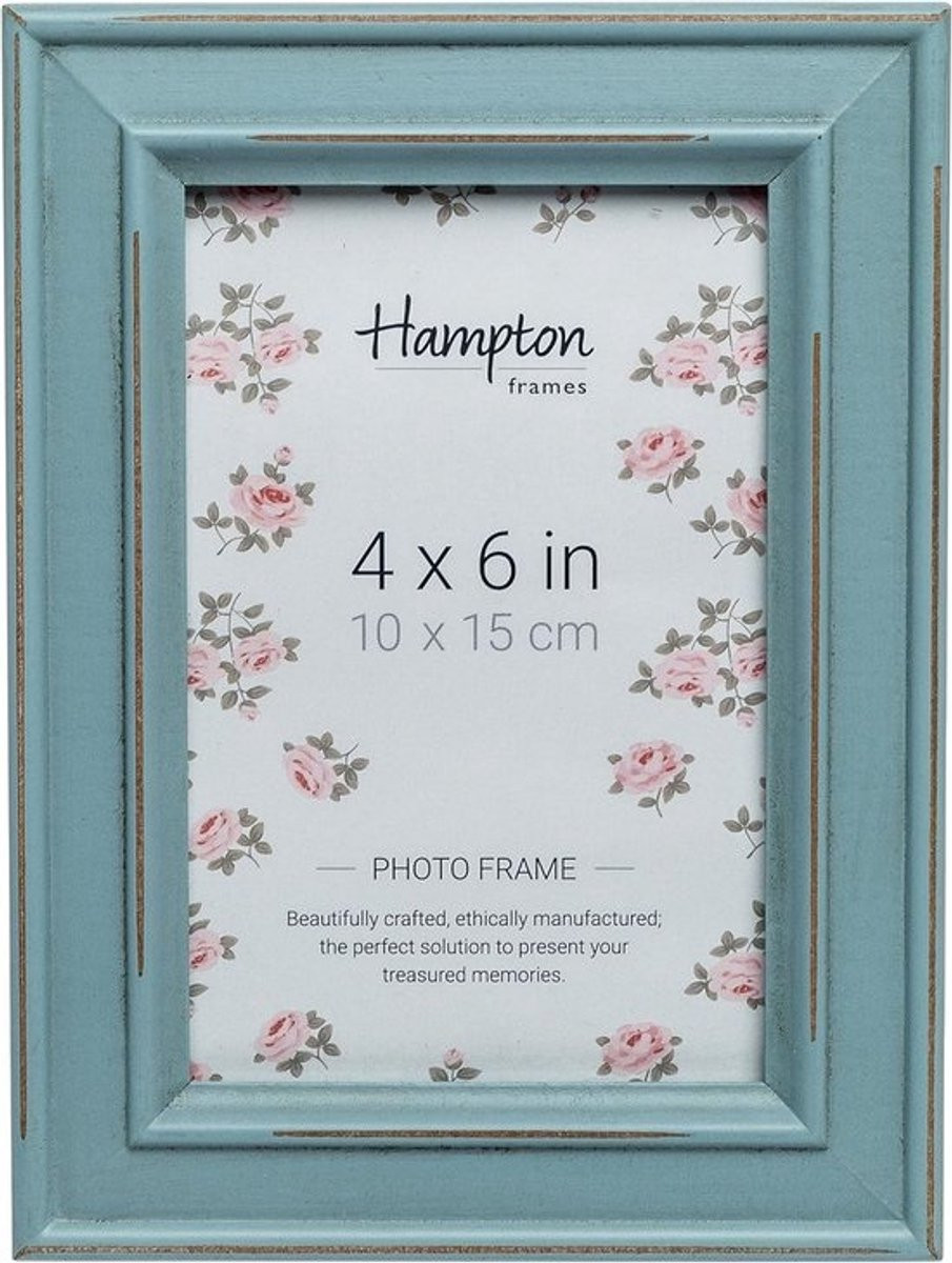 Fotolijst Paloma 10x15 cm lichtblauw met shabby chic design