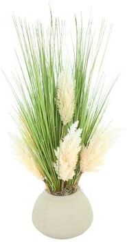 Creative Labs Pampas and Grass in Fiberstone Vase