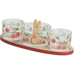 Servier-Set CHERRY (LBH 25x10x5,60 cm) - rot - LBH 25x10x5,60 cm