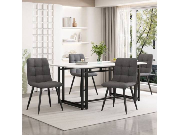 Table et 4 chaises salle à manger moderne
