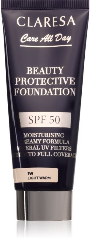 Claresa Care All Day Beauty Protective Foundation skin protecting foundation SPF 50 shade 1W Light Warm 30 ml