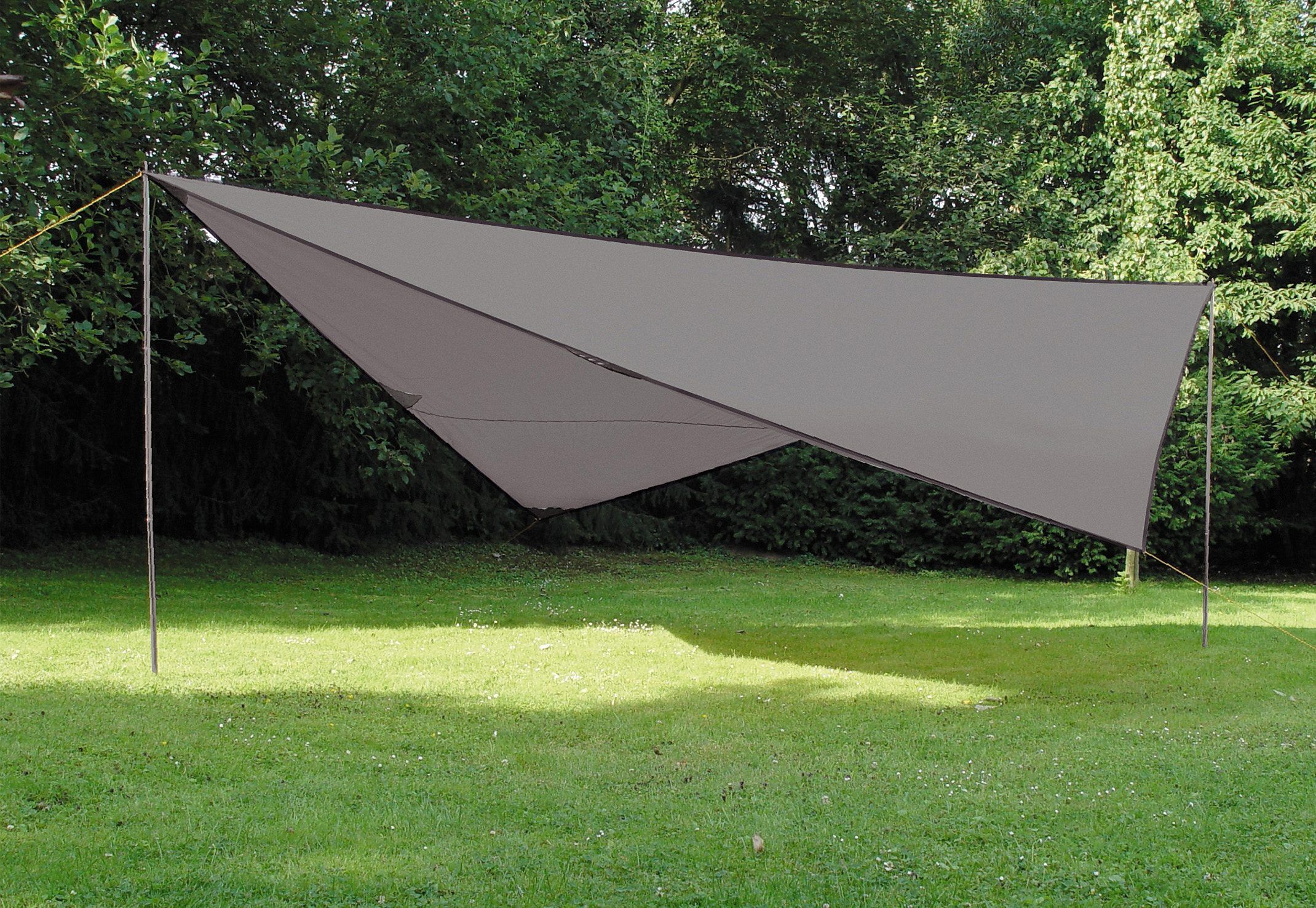 Sonnensegel HIGH PEAK "Tarp", grau, Sonnensegel, B/T: 400cm, Polyester, Sonnensegel, B:400cm H:200cm grau B/T: 400cm