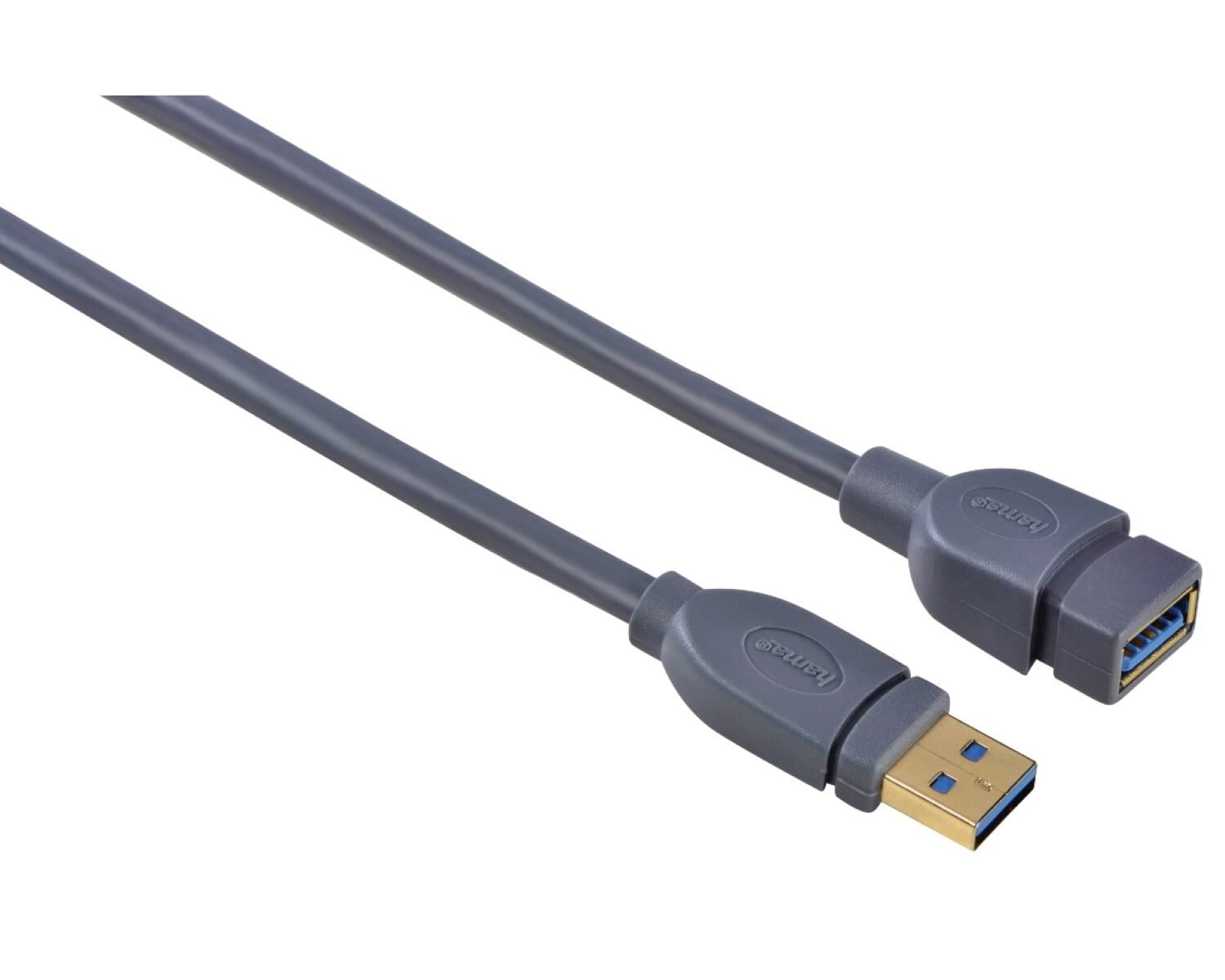 Hama USB 3.0 verlengkabel, verguld, grijs, 3 meter