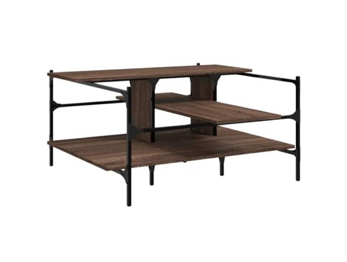 Couchtisch, quadratisch, aus Holz, 100 x 100 x 48,5 cm, mit Aufbewahrung