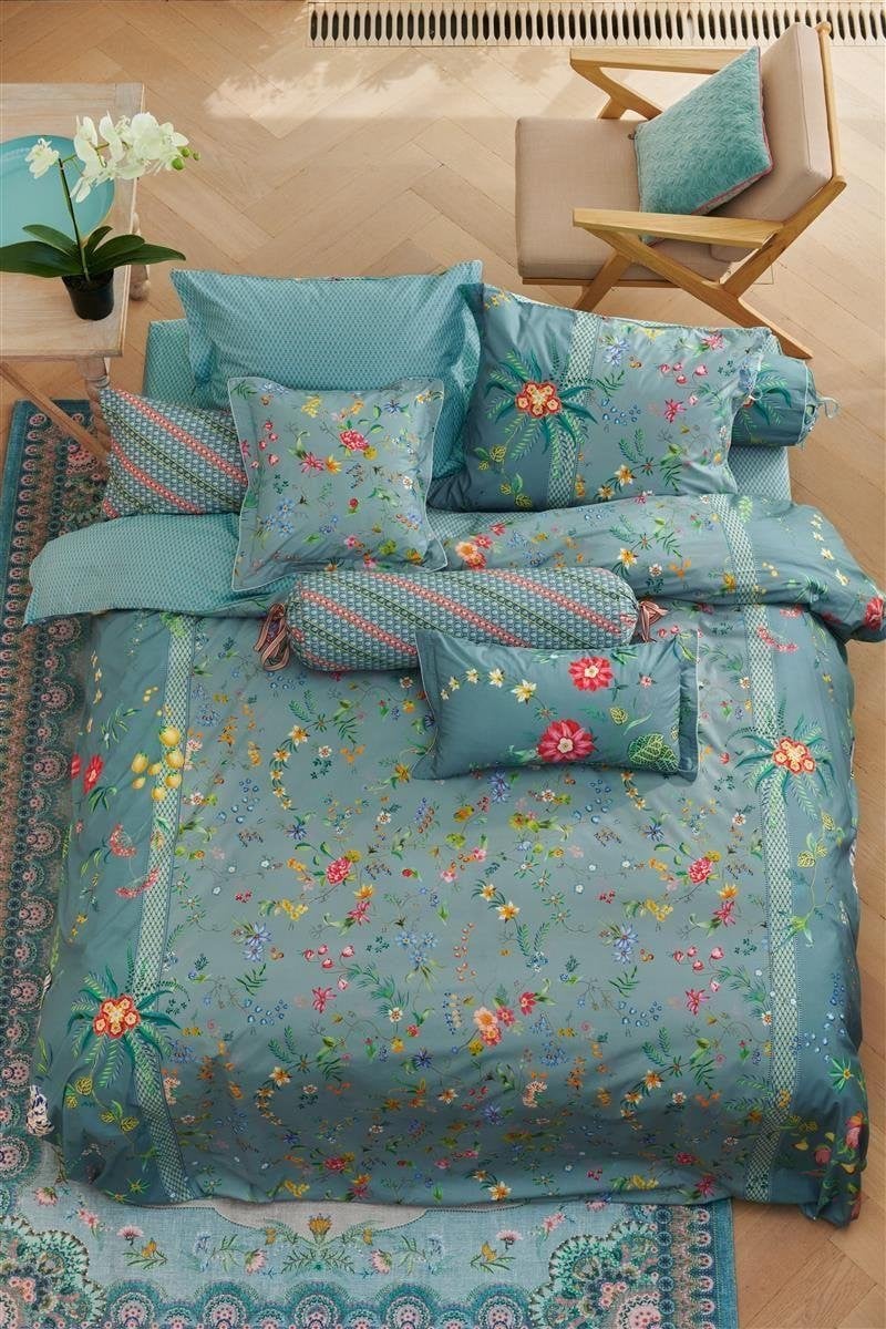 Pip Studio Petites Fleurs dekbedovertrek Lits-Jumeaux XL - 260 x 200/220 cm - Blauw